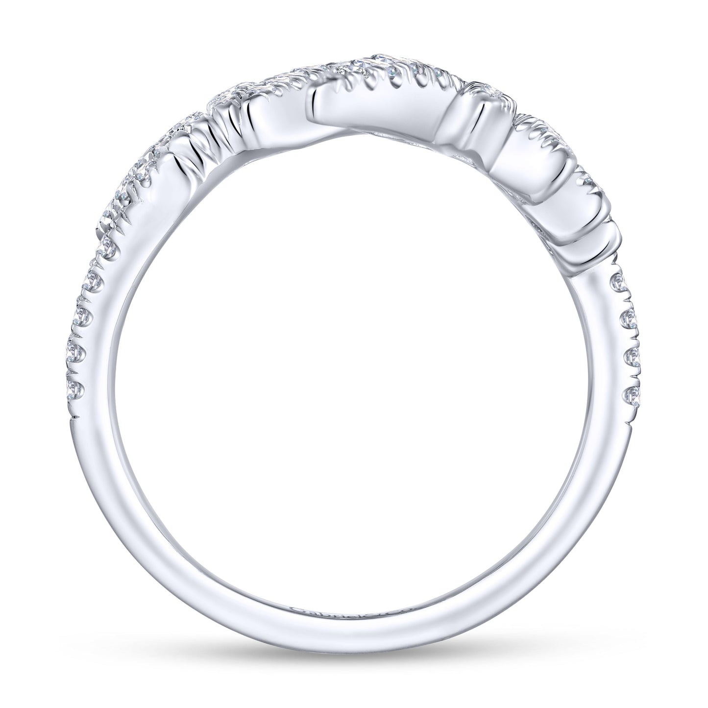 Diamond Double Angel Wing Wrap Ring