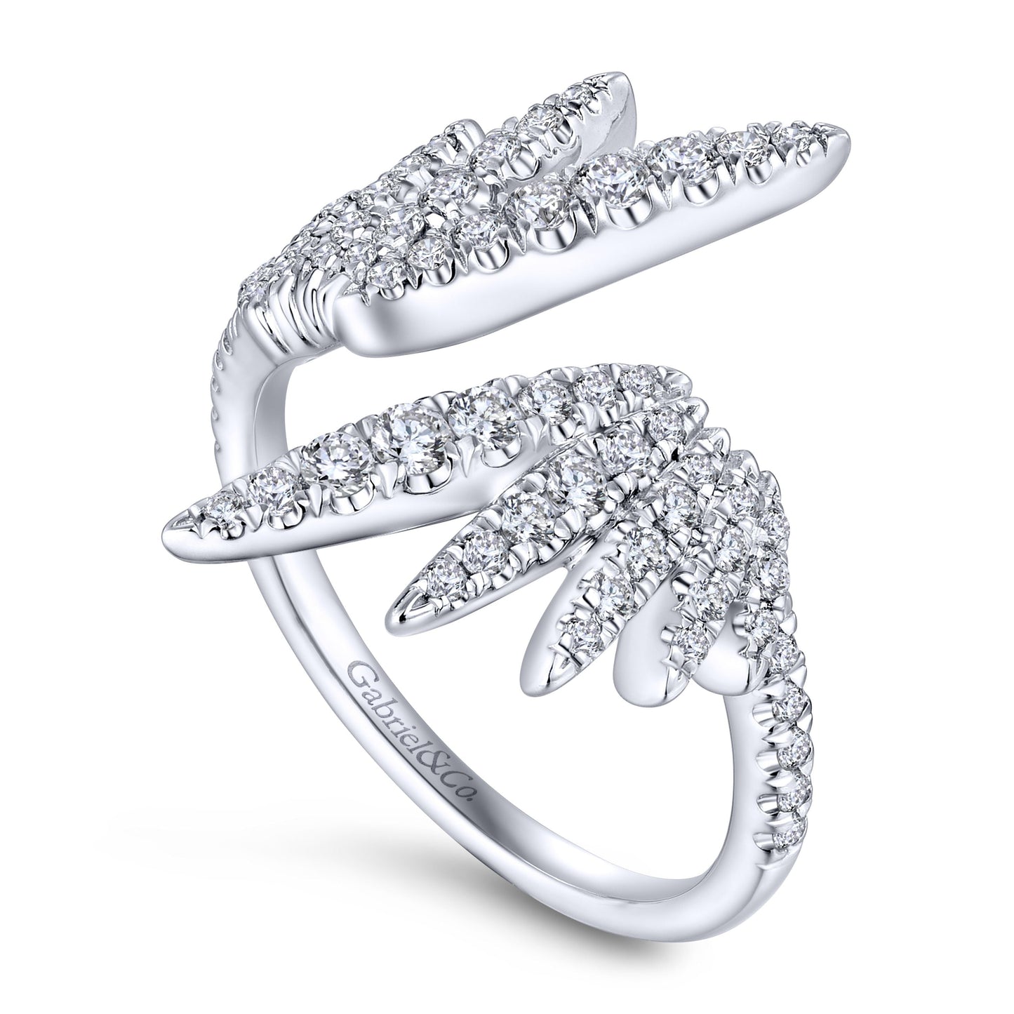 Diamond Double Angel Wing Wrap Ring