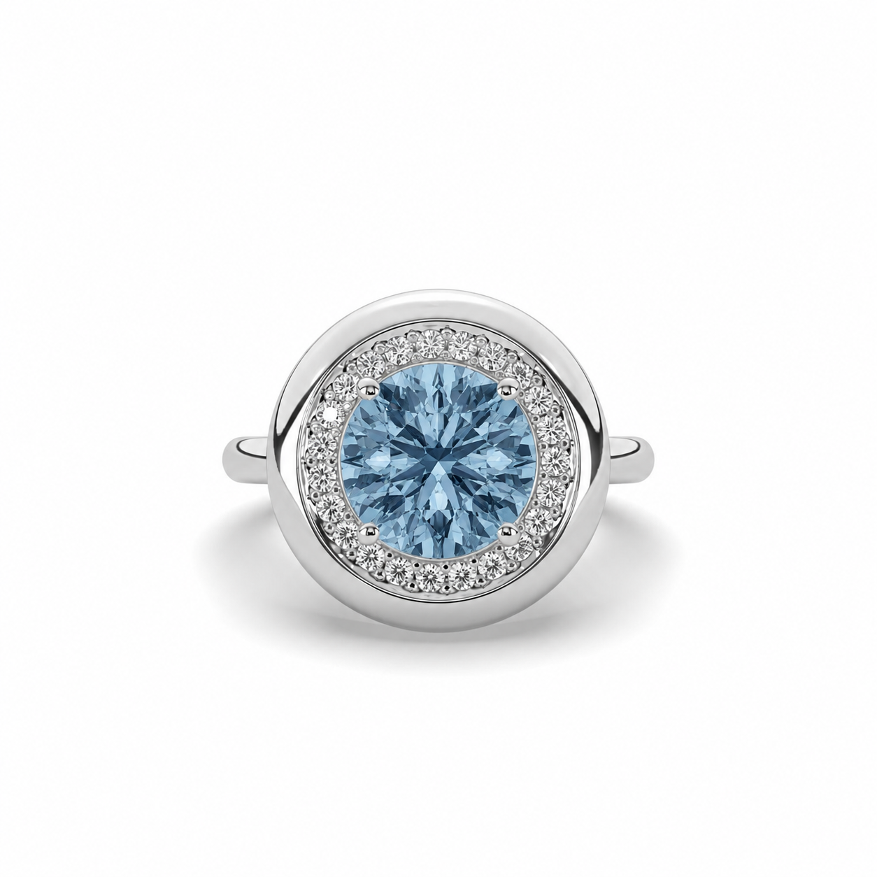 Fancy Blue Diana Ring