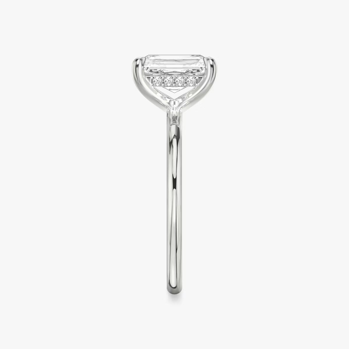 Alva Elongated Cushion Hidden Halo Solitaire Ring