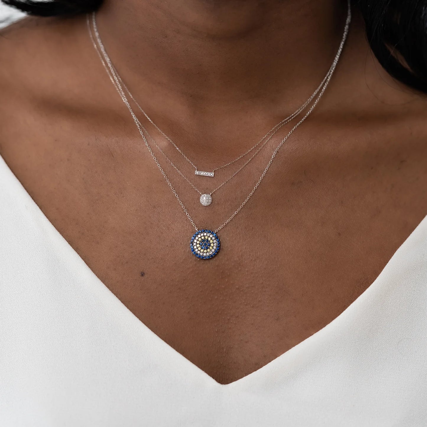 Lauren Joy Mini Disc Necklace