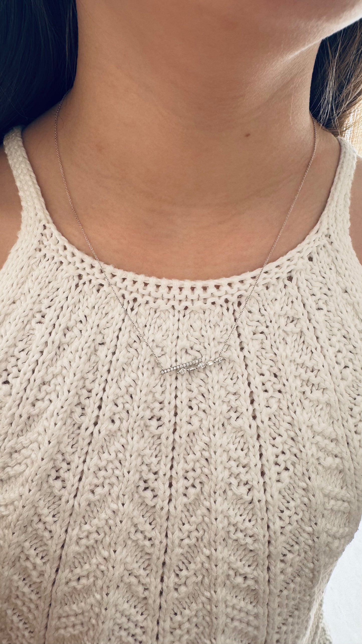 DRD Sadie Pearl Double Bar Necklace