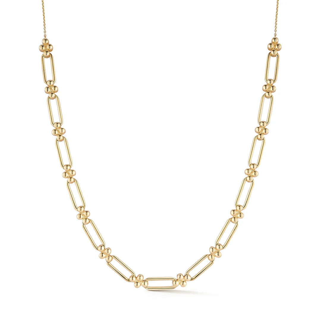Poppy Rae Pebble Link Station Necklace
