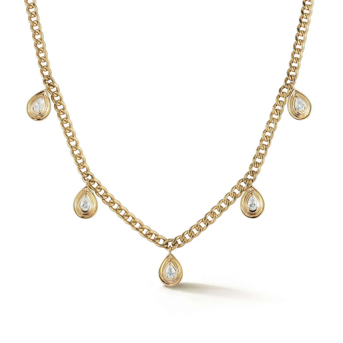 DRD Nana Bernice Cuban Chain Station Necklace