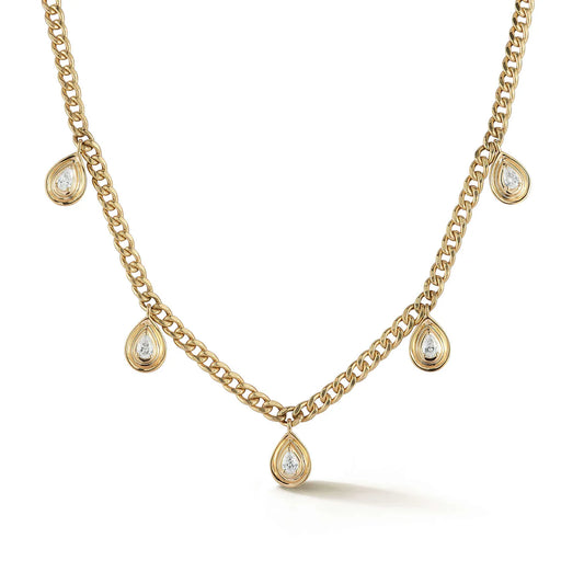 DRD Nana Bernice Cuban Chain Station Necklace