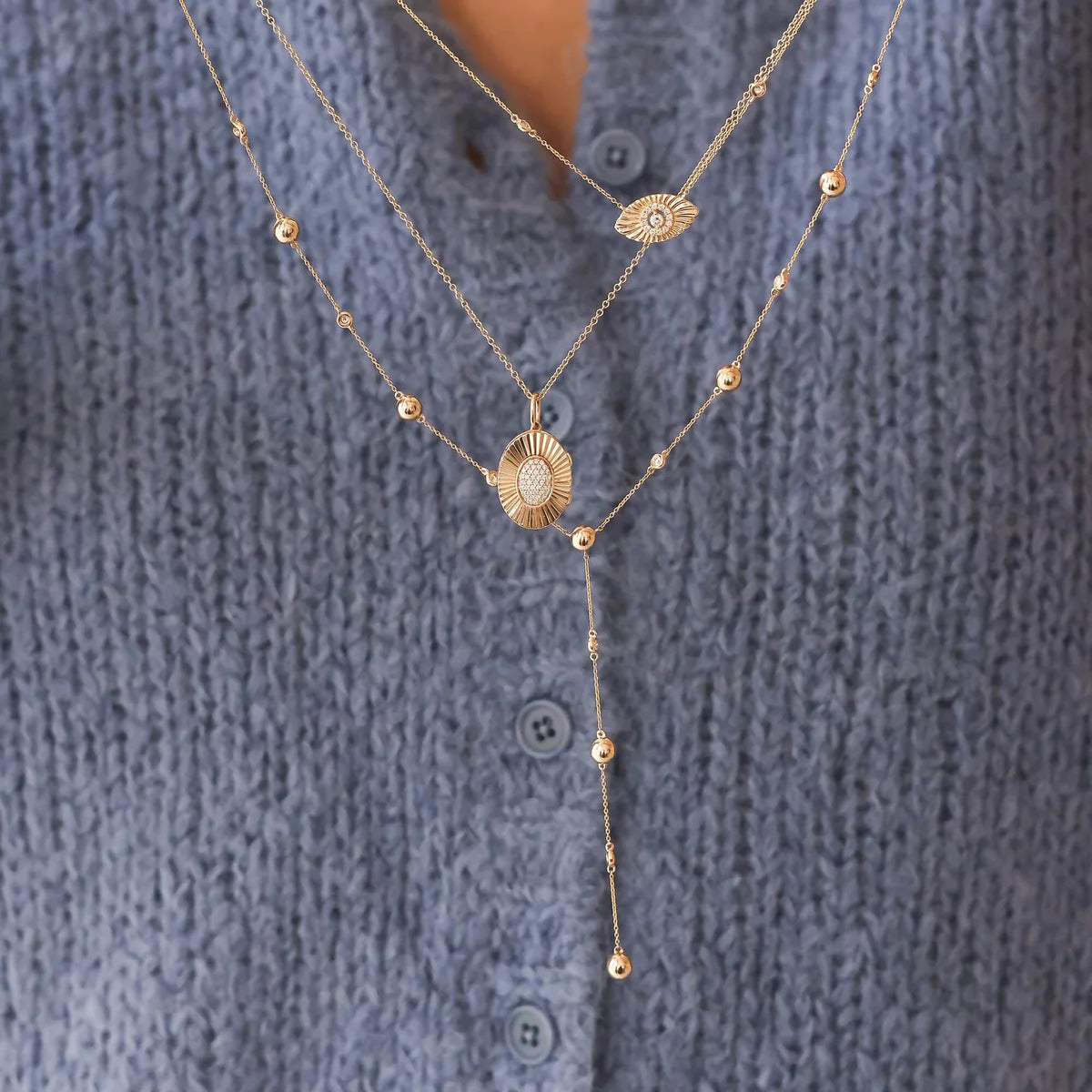 Teddi Paige Oval Locket Necklace