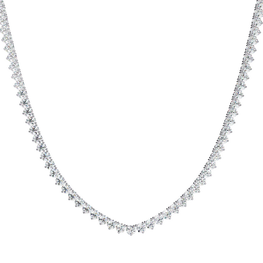 Prong Set Diamond Kelly Tennis Necklace