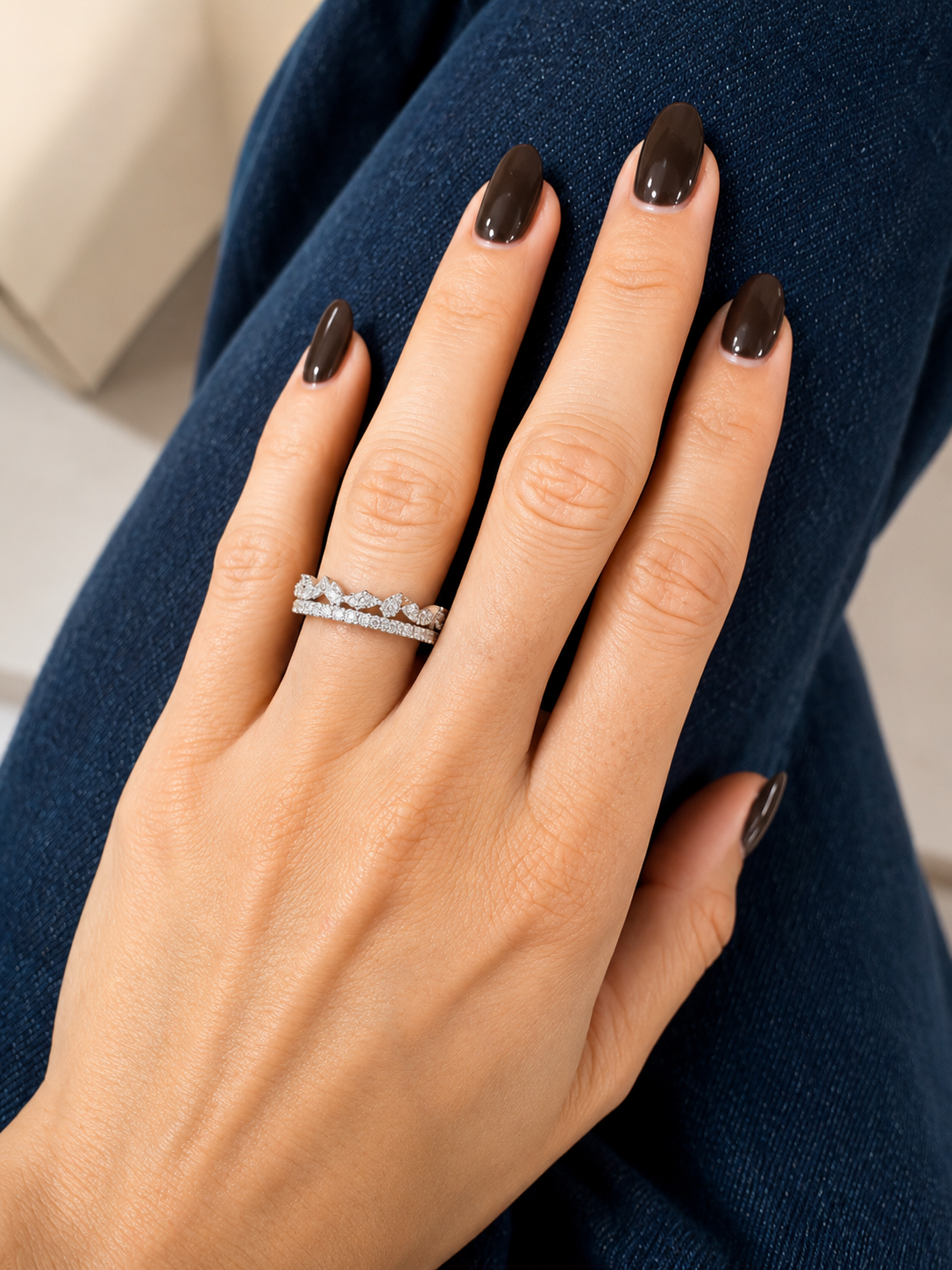 DRD Sadie Pearl Double Eternity Band