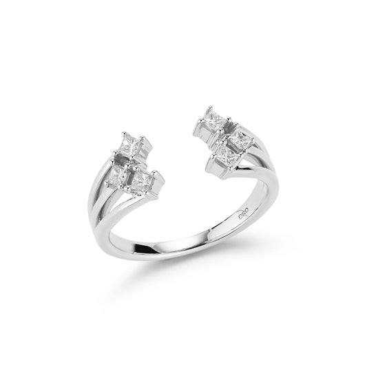 DRD Princess Cut Diamond Open Ring