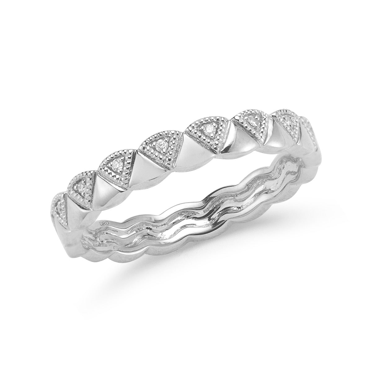 DRD Triangle Detail Eternity Band