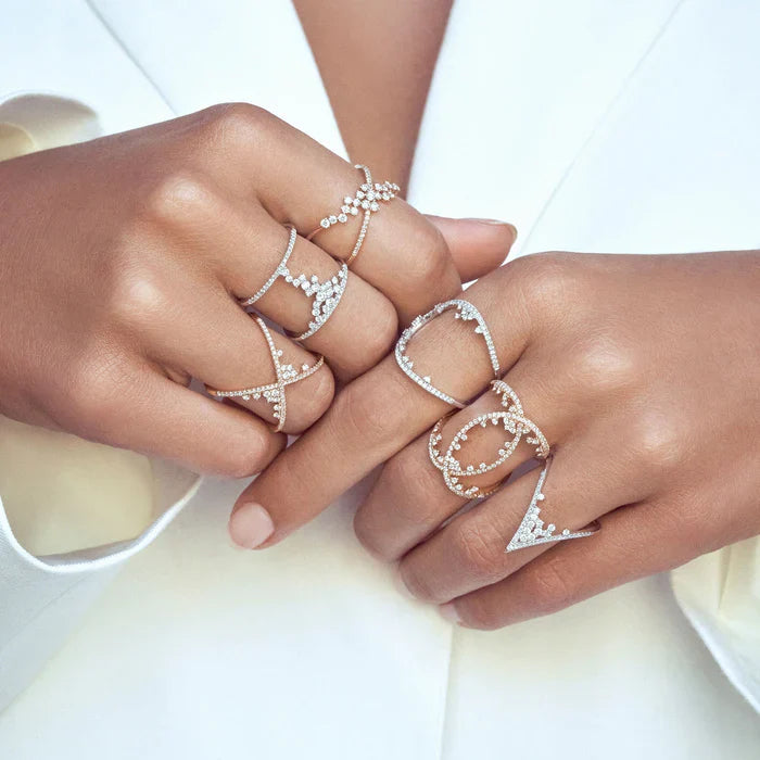 Djula Spaced Diamond Cocktail Ring