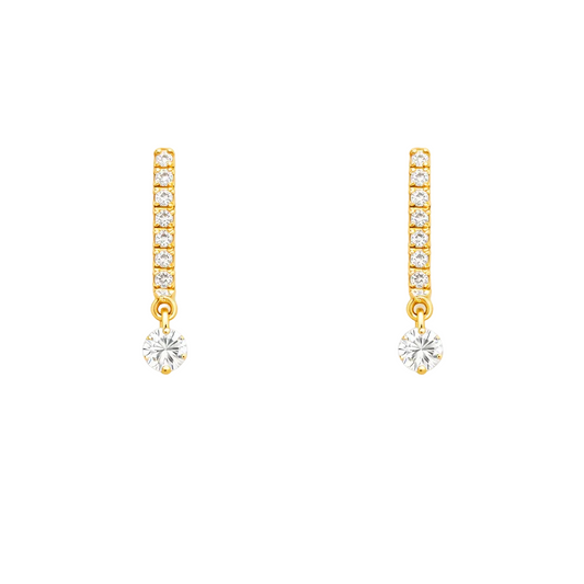 Djula Dancing Diamond Bar Studs