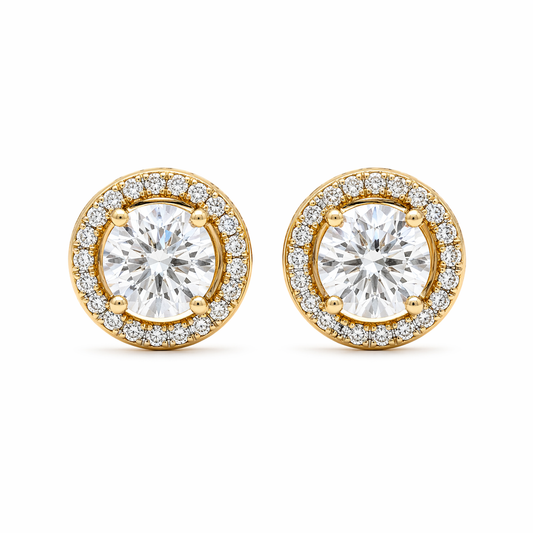 Alva Signature Diamond Halo Studs