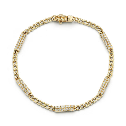 Sylvie Rose Cuban Chain Bar Bracelet