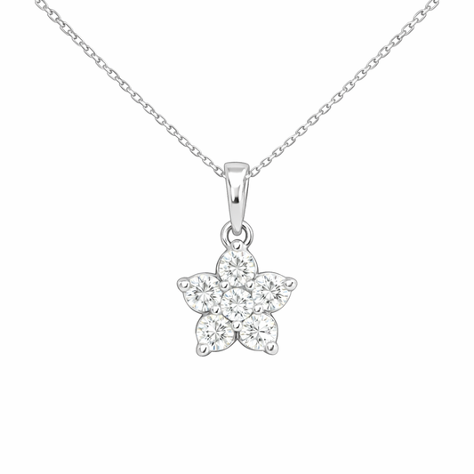 Diamond Flower Necklace