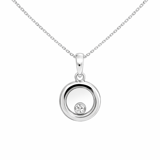 Dancing Diamond Round Necklace