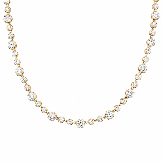 Graduated Diamond Tennis Necklace