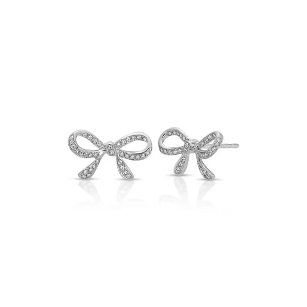 EF-Collection Diamond Bow Stud Earrings