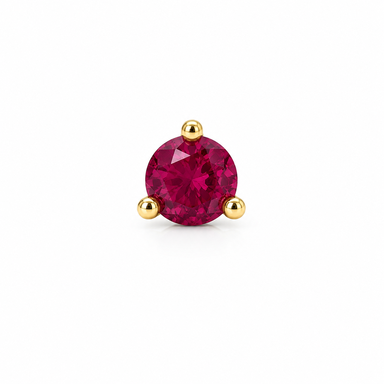 Mini Ruby Stud Earring (0.10 Cts)