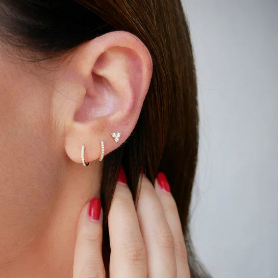EF-Collection Diamond Trio Stud Earring