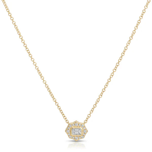 EF-Collection Daphne Emerald Cut Diamond Necklace