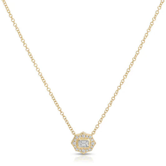 EF-Collection Daphne Emerald Cut Diamond Necklace