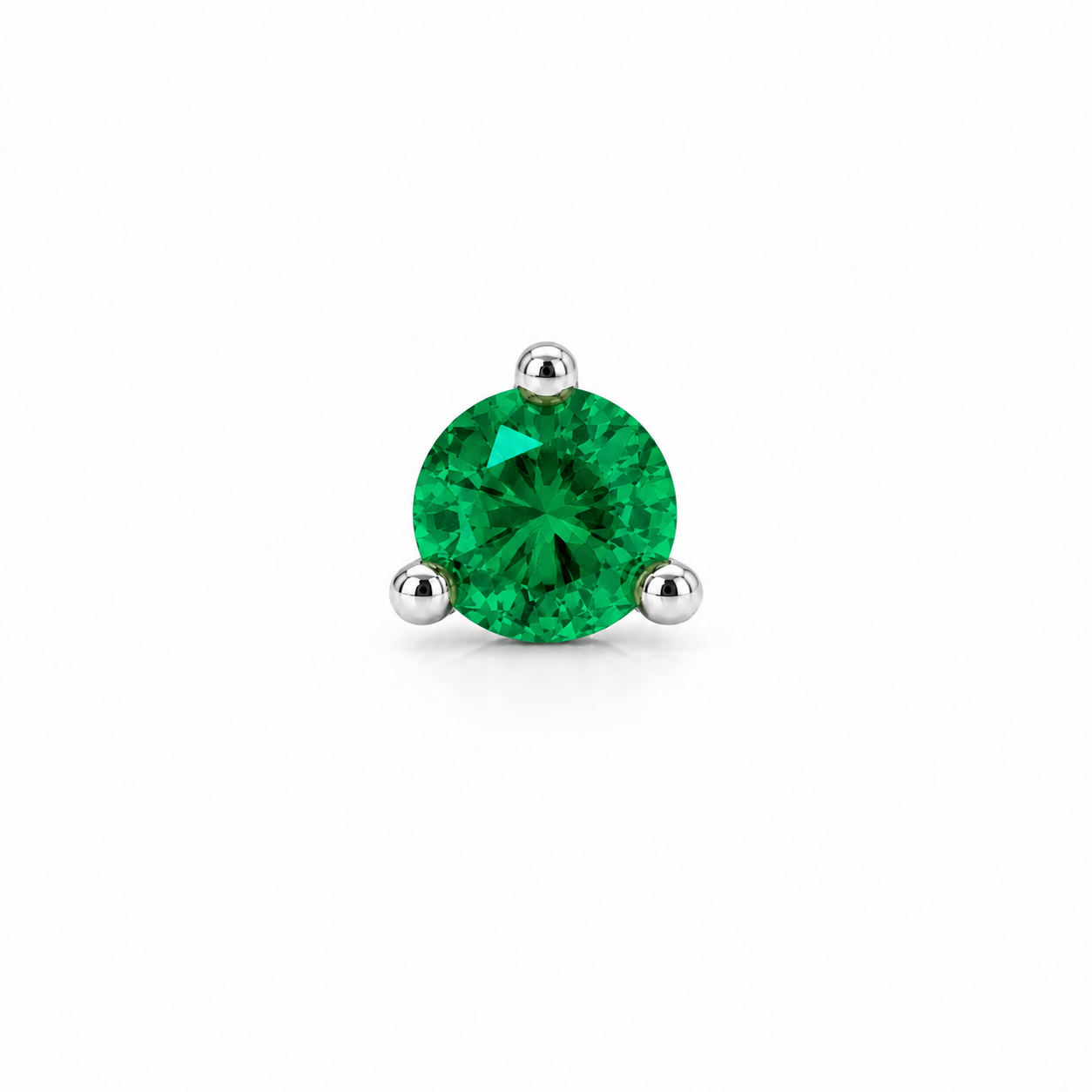 Mini Emerald Stud Earring (0.10 Cts)