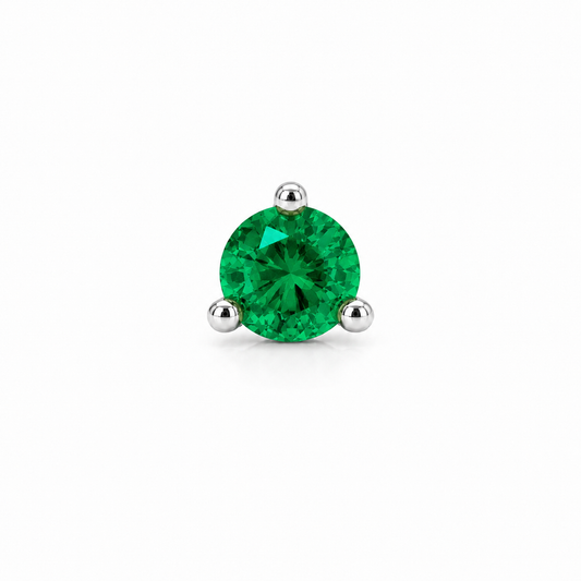 Mini Emerald Stud Earring (0.10 Cts)