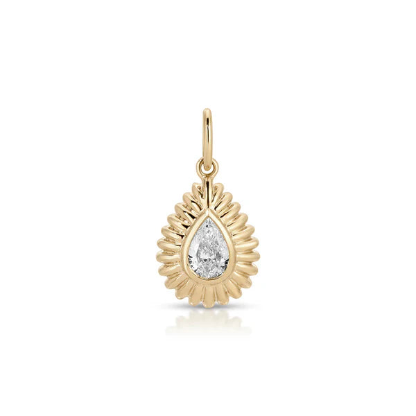 EF-Collection Fluted Pear Diamond Charm