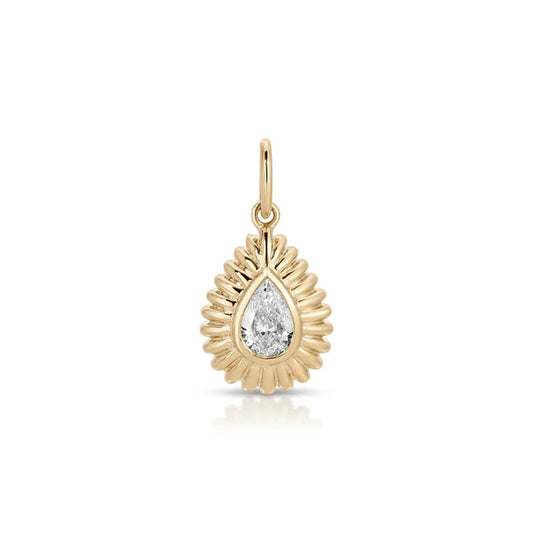 EF-Collection Fluted Pear Diamond Charm