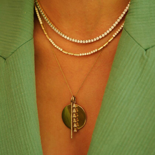 DRD MELODY EDEN GOLD BAR TENNIS NECKLACE